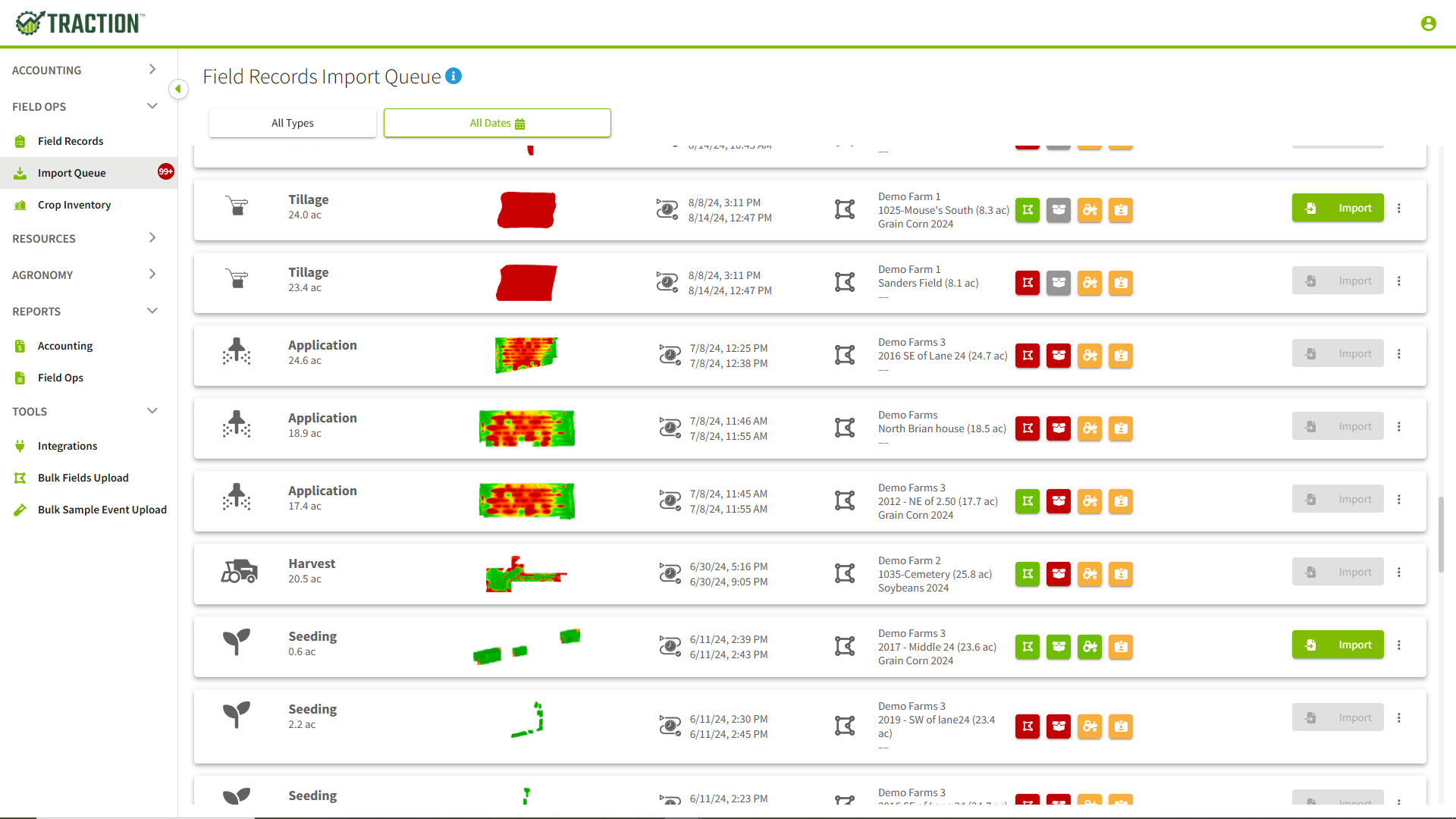 screenshot of Traction Ag